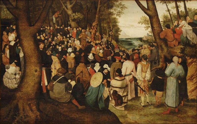 Pieter Brueghel the Younger The Preaching of St. John the Baptist Germany oil painting art